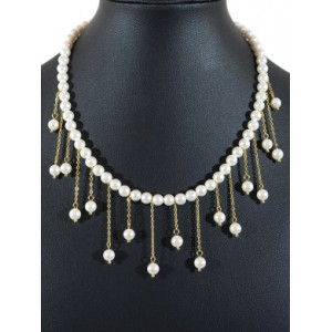 Колье из майорки шарик 6мм, 36см (иск.)