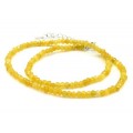 Чокер из кальцита рондель гр.4*3мм, цвет желтый, 41см
