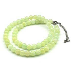 Бусы из кальцита шарик 6мм цвет салатовый, 40см