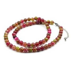 Бусы из кальцита шарик 6мм цвет клубничный, 40см Бусы из кальцита шарик 6мм цвет клубничный, 40см