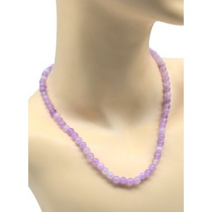 Бусы из кальцита шарик 6мм цвет сиреневый, 40см