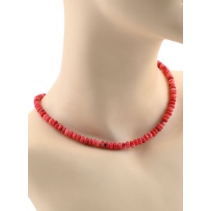 Бусы из коралла кукуруза 6*4мм цвет розовый, 39см