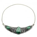 Колье из малахита, 47,5см.