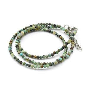 Чокер из хризоколлы шарик гр.2мм, 39см