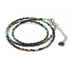 Чокер из хризоколлы шарик гр.2мм, 40см