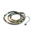 Чокер из хризоколлы шарик гр.4мм, 38,5см