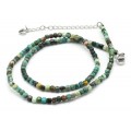 Чокер из хризоколлы кубик гр.3мм, 40см