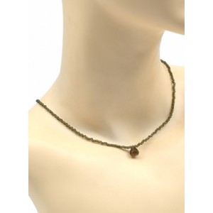 Чокер с подвеской из шпинели цвет дымчаиый топаз, 44см (иск.)