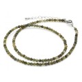 Чокер из турмалина зеленого шарик гр.3мм, 41см