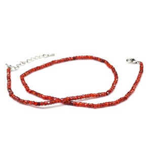 Чокер из фианитов рондель гр.3*2мм, цвет рыжий, 41,5см (иск.)