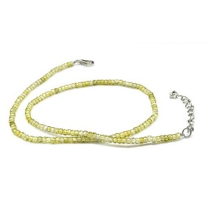 Чокер из фианитов рондель гр.3*2мм, цвет фисташковый, 39см (иск.)