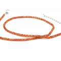 Чокер из фианитов рондель гр.3*2мм, цвет оранжевый, 41см (иск.)