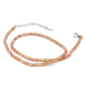 Чокер из фианитов рондель гр.3*2мм, цвет капучино, 39,5см (иск.)