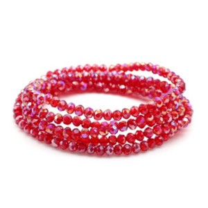 Бусы-браслет на резинке из циркона кукуруза гр.4мм красный хамелеон, 84см (иск.) Бусы-браслет на резинке из циркона кукуруза гр.4мм красный хамелеон, 84см (иск.)