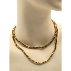 Бусы-браслет на резинке из циркона кукуруза гр.4мм бронзовый, 84см (иск.) Бусы-браслет на резинке из циркона кукуруза гр.4мм бронзовый, 84см (иск.)