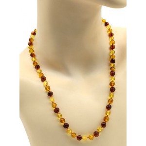 Бусы из натурального янтаря шарик 6-7мм лимонный, медовый, коньячный, 50см