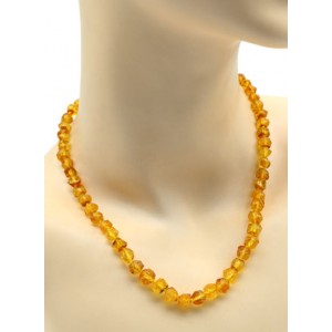 Бусы янтарные лечебные "кусанка" 6мм цвет медовый, 45см