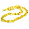 Бусы янтарные крошка цвет лимонный, 45см