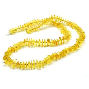 Бусы янтарные крошка цвет лимонный, 45см