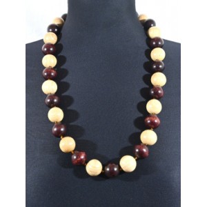 Бусы деревянные шарик 20мм ассорти, 73см (иск.)