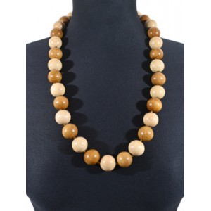 Бусы деревянные шарик 20мм ассорти, 73см (иск.)