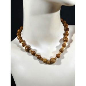 Бусы деревянные Фенька на резинке, 43см (иск.)