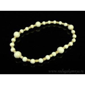 Бусы деревянные Фенька на резинке, 43см (иск.)