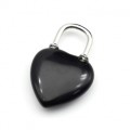 Кулон на шею женская Замок - Сердце 20*31мм с агатом черным. Кулон на шею женская Замок - Сердце 20*31мм с агатом черным.