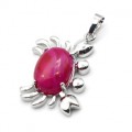 Кулон с агатом тонированным "Краб" 22*34мм в металле цвет фуксия Кулон с агатом тонированным "Краб" 22*34мм в металле цвет фуксия