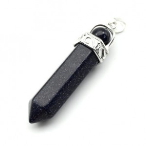 Кристалл - Кулон-маятник из авантюрина синего 14*48мм (иск.)