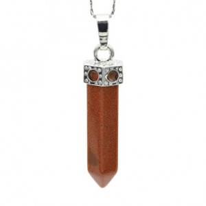 Кристалл - Кулон-маятник из авантюрина 10*33мм (иск.)