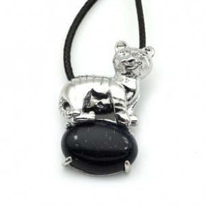 Кулон с авантюрином синим Тигр 23*32мм