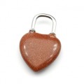 Кулон на шею женская Замок - Сердце 20*31мм с авантюрином. (иск.) Кулон на шею женская Замок - Сердце 20*31мм с авантюрином. (иск.)