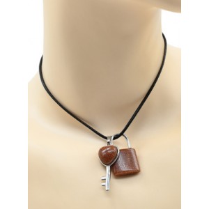 Парный кулон Ключ - Замок 17*38мм, 20*32мм с авантюрином (иск.)