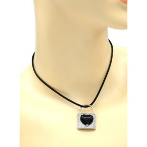 Кулон в виде Замка с сердцем 22*31мм с авантюрином синим в металле (иск.)