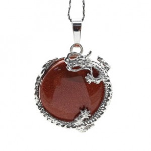 Кулон Дракон 24*27мм с авантюрином (иск.) Кулон Дракон 24*27мм с авантюрином (иск.)