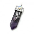 Кулон с аметистом Меч 20*57мм