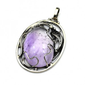 Кулон аметист 31*44мм.