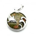 Кулон Дельфин 24*26мм унакит