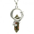 Кулон кристалл Месяц 23*40мм унакит
