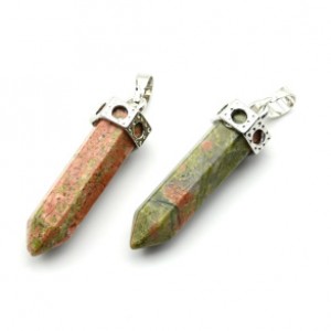 Кристалл - Кулон-маятник унакит 10*33мм