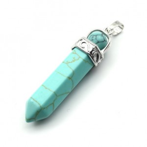 Кристалл - Кулон-маятник из бирюзы иранской искусственной 14*48мм (иск.) Кристалл - Кулон-маятник из бирюзы иранской искусственной 14*48мм (иск.)