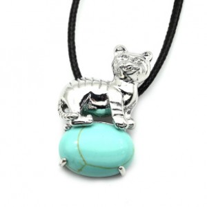 Кулон с бирюзой иранской искусственной Тигр 23*32мм (иск.) Кулон с бирюзой иранской искусственной Тигр 23*32мм (иск.)