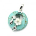 Кулон с камнем из бирюзы иранской искусственной круг 27мм с цветами (иск.) Кулон с камнем из бирюзы иранской искусственной круг 27мм с цветами (иск.)
