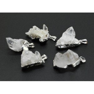 Кулон из горного хрусталя друза 15*27мм