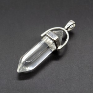 Кристалл - Кулон-маятник из горного хрусталя искусственного 13*9*41мм (иск.)