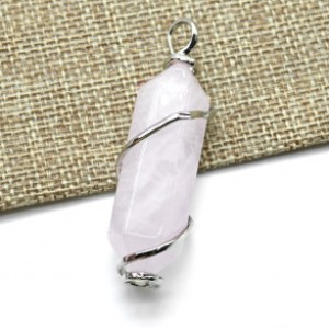 Кулон кристалл 17*60мм с горным хрусталем