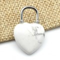 Кулон на шею женская Замок - Сердце 20*31мм с кахолонгом