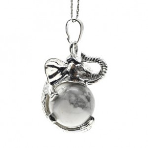 Кулон Слон на шаре 19*33мм с кахолонгом