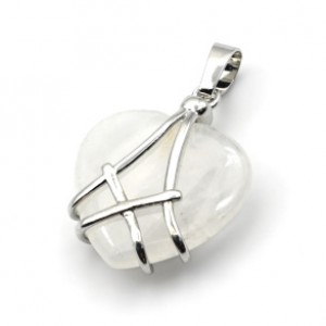 Кулон в форме сердца 20*25мм с кахолонгом